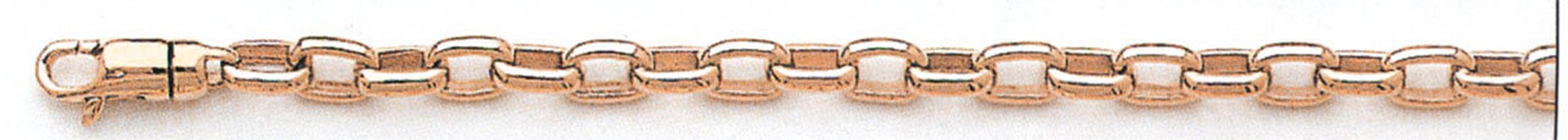 14k Rose Gold 4.4mm Rolo Chain 22 Inches 14k Rose Gold 4.4mm Rolo Chain 22 Inches