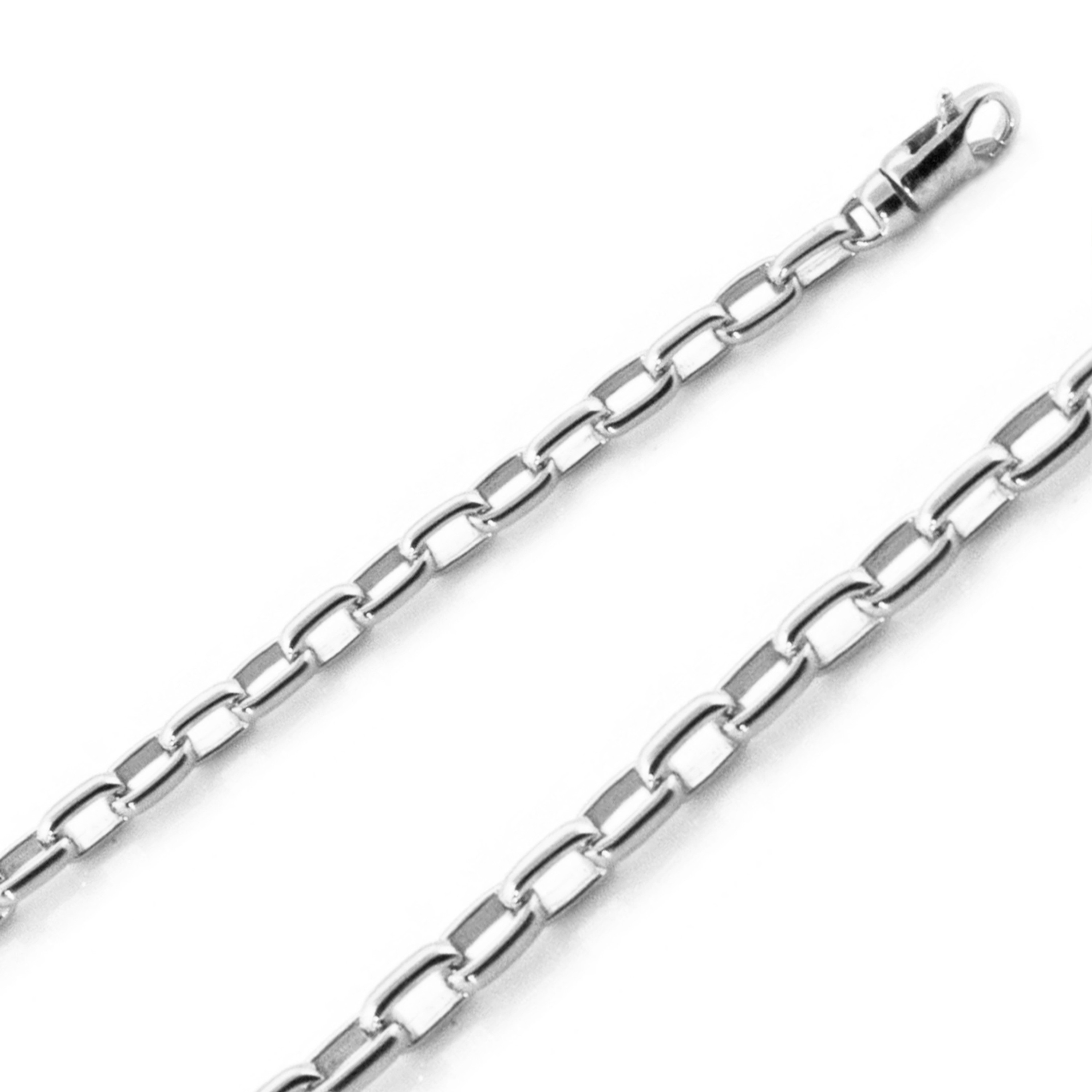 14k White Gold 4.9mm Rolo Chain 22 Inches 14k White Gold 4.9mm Rolo Chain 22 Inches