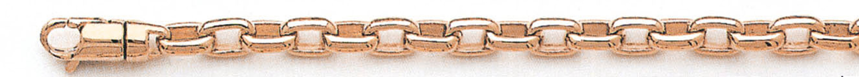 14k Rose Gold 4.9mm Rolo Chain 18 Inches 14k Rose Gold 4.9mm Rolo Chain 18 Inches