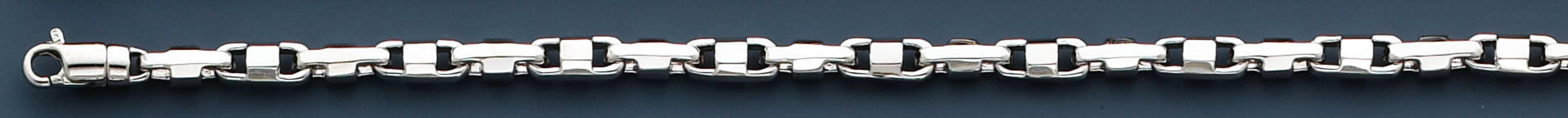 18k White Gold Fancy Hand Made Chain 4.2mm 24 Inches 18k White Gold Fancy Hand Made Chain 4.2mm 24 Inches