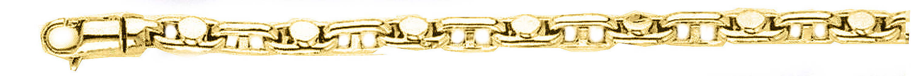 18K Yellow Gold 4.1mm Modern Hand Made Chain 18 Inches 18K Yellow Gold 4.1mm Modern Hand Made Chain 18 Inches