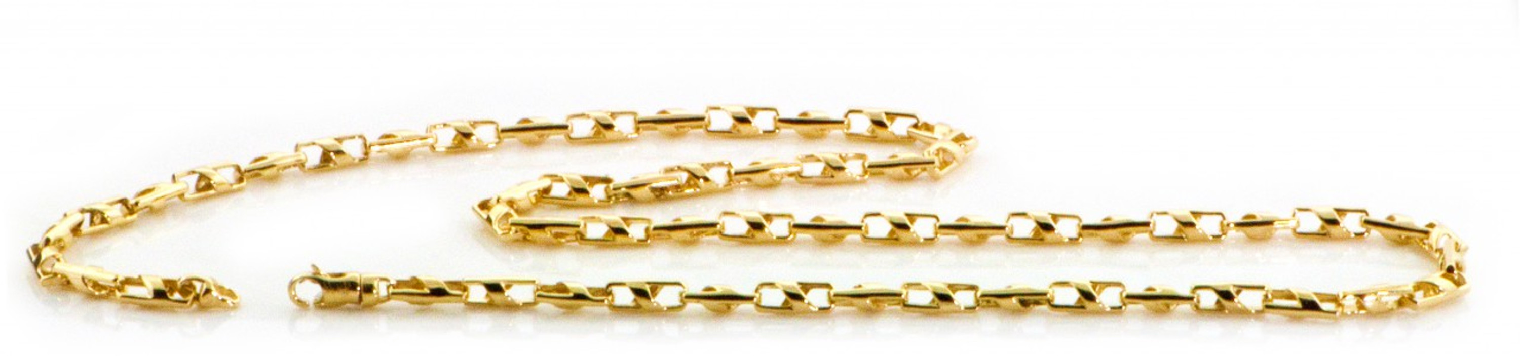 18k Gold 4.2mm Fancy Hand Made Chain 16 Inches 18k Gold 4.2mm Fancy Hand Made Chain 16 Inches