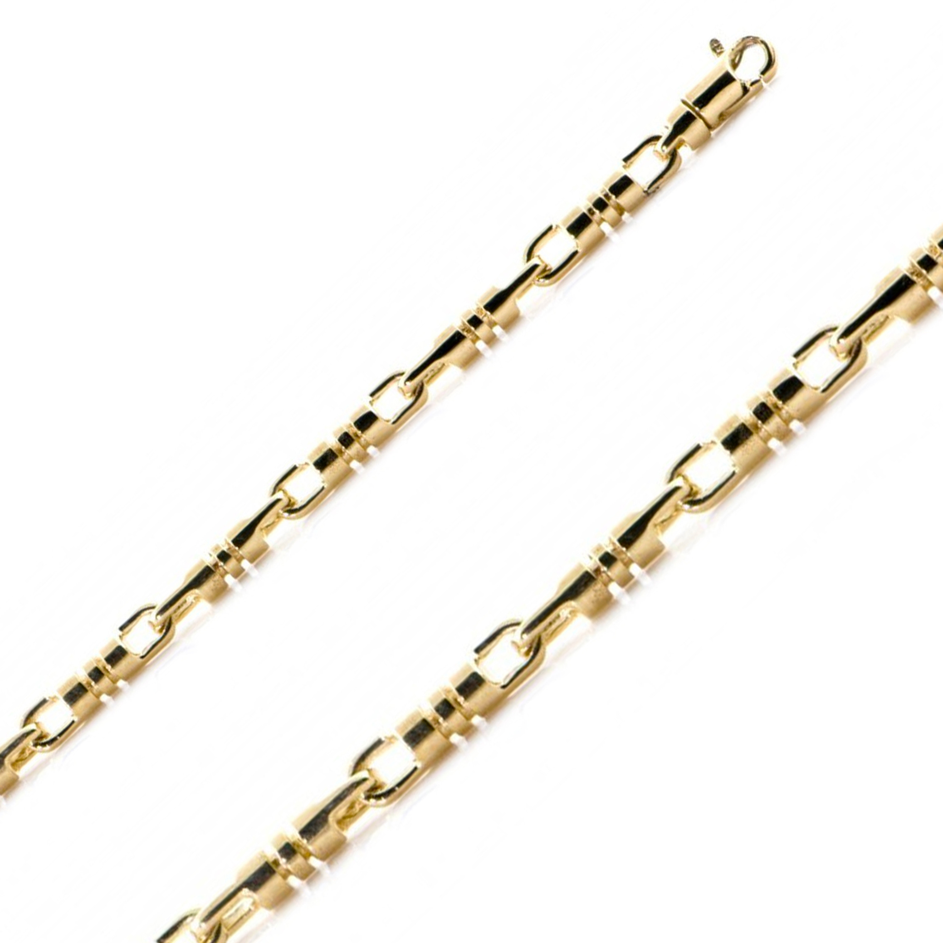 18k Gold Fancy Hand Made Chain 3.2mm 22 Inches 18k Gold Fancy Hand Made Chain 3.2mm 22 Inches