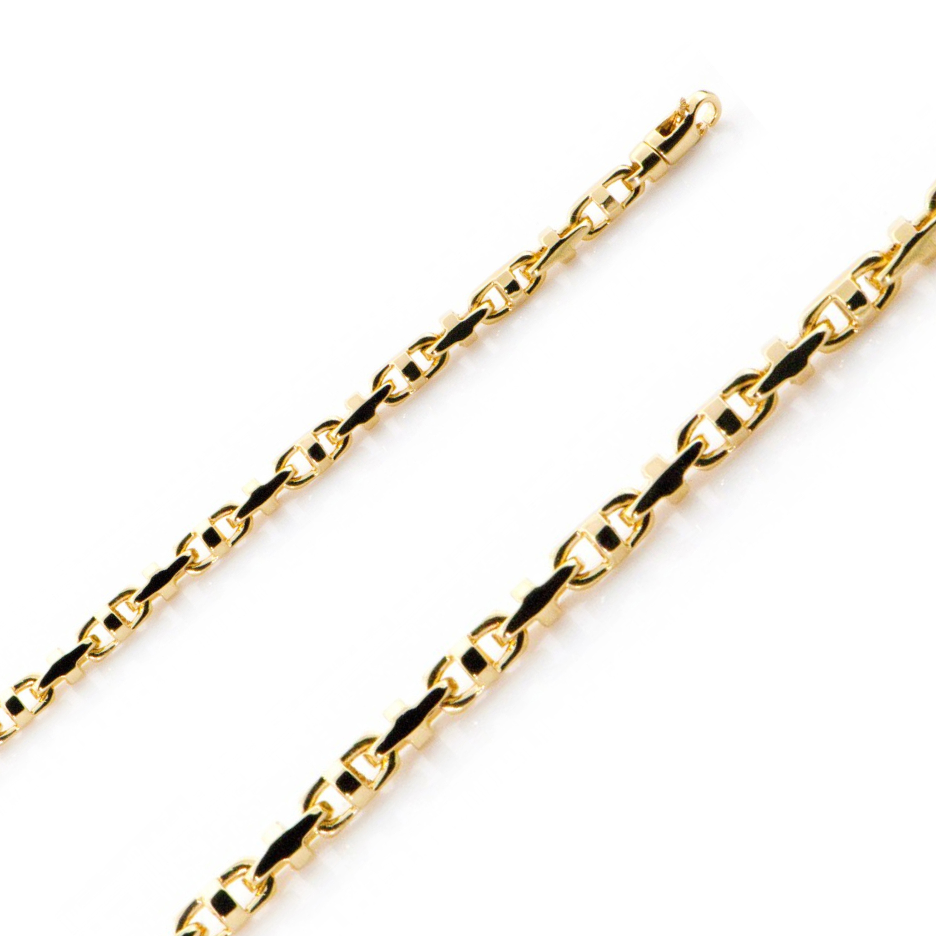 18k Gold Modern Handmade Chain 3.2mm 22 Inches 18k Gold Modern Handmade Chain 3.2mm 22 Inches