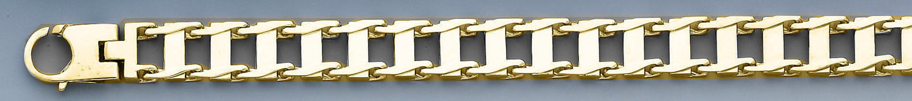 18K Yellow and White Gold Handmade Railroad Chain 10.0mm 26 Inches 18K Yellow and White Gold Handmade Railroad Chain 10.0mm 26 Inches