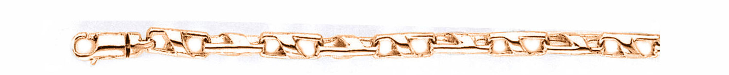14k Rose Gold 4.2mm Fancy Hand Made Chain 9 Inches 14k Rose Gold 4.2mm Fancy Hand Made Chain 9 Inches