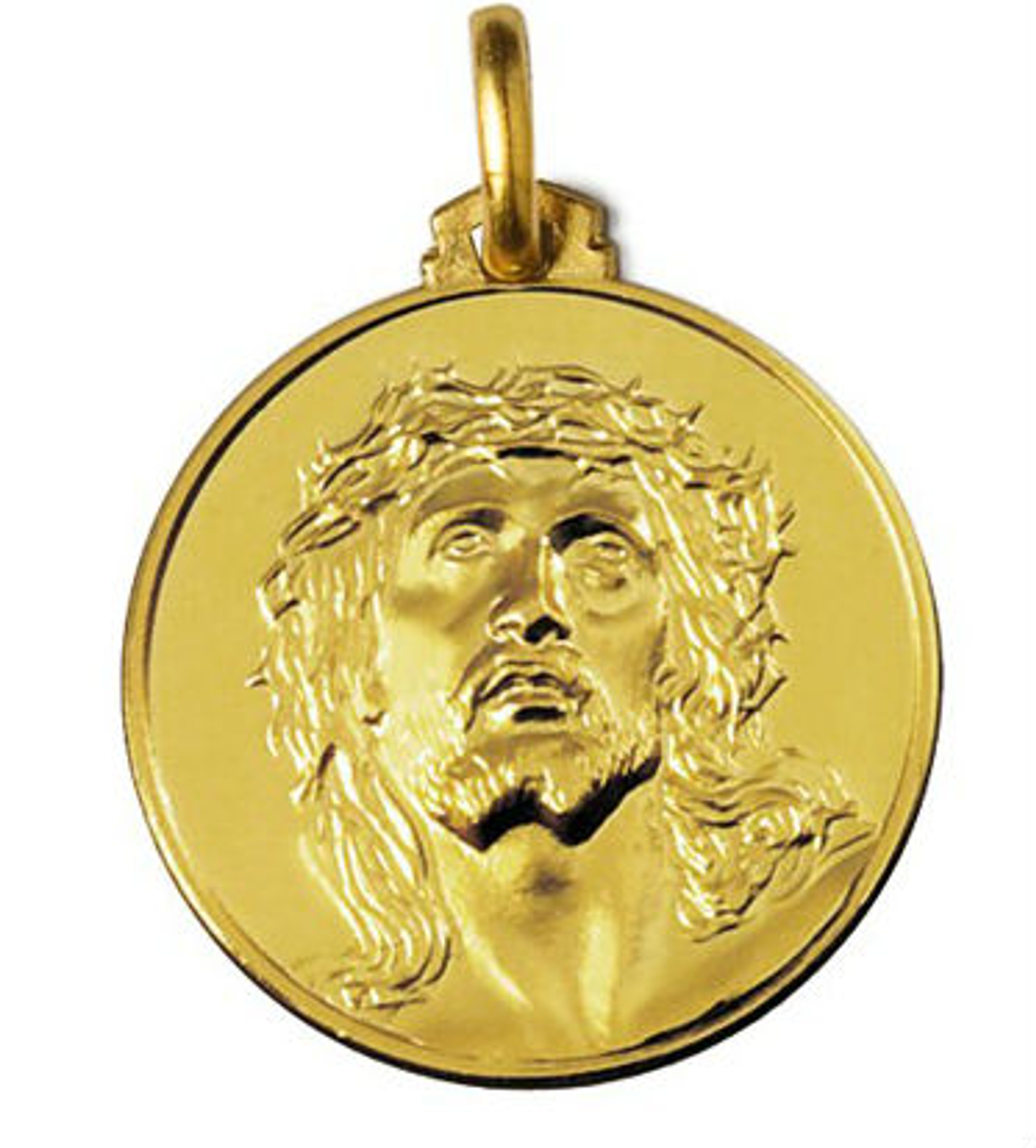 14K Yellow Gold Face Of Jesus (Ecce Homo) Pendant 16.0mm 14K Yellow Gold Face Of Jesus (Ecce Homo) Pendant 16.0mm