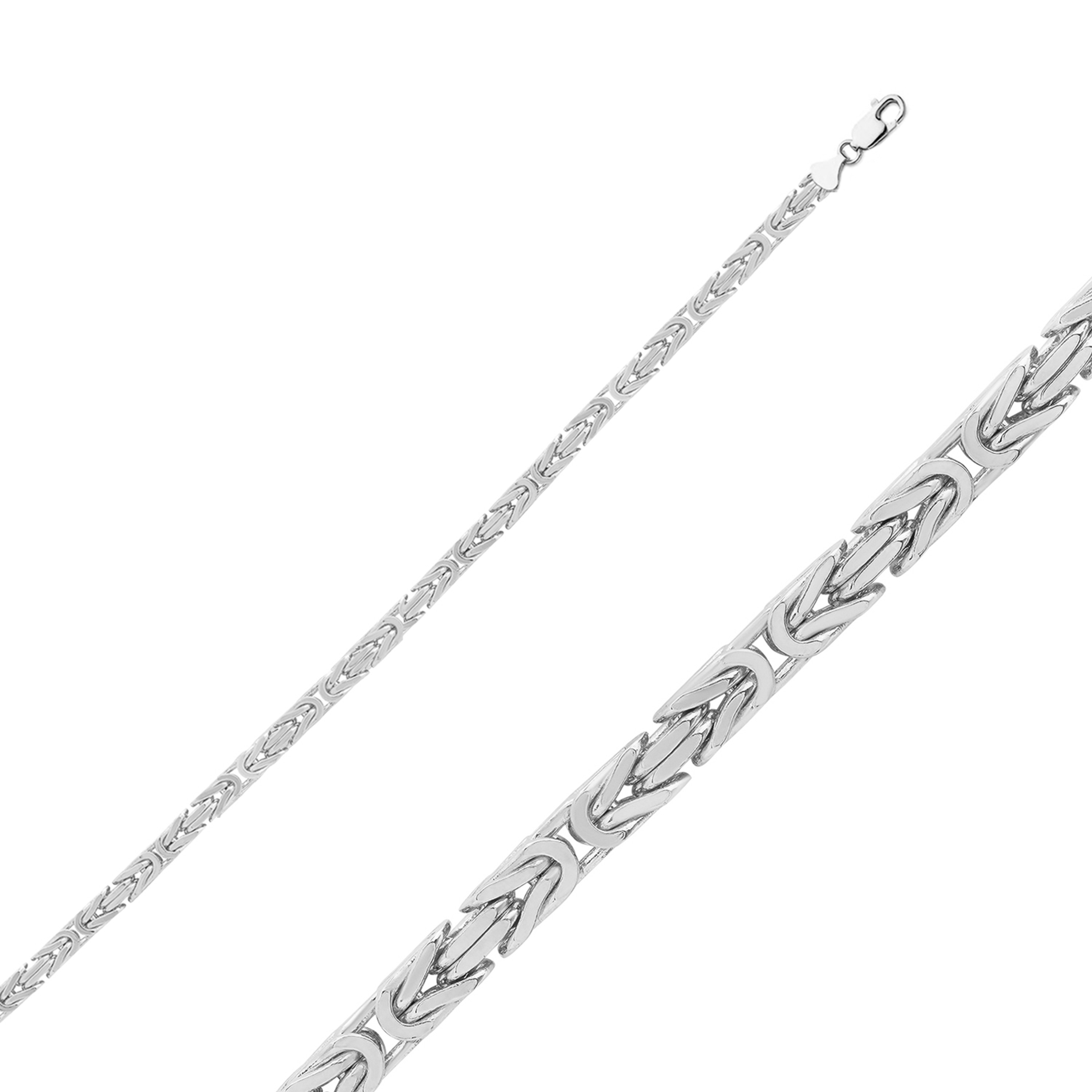 14k White Gold (Nickel Free) 3.0 Mm Byzantine Chain 20 Inches 14k White Gold (Nickel Free) 3.0 Mm Byzantine Chain 20 Inches