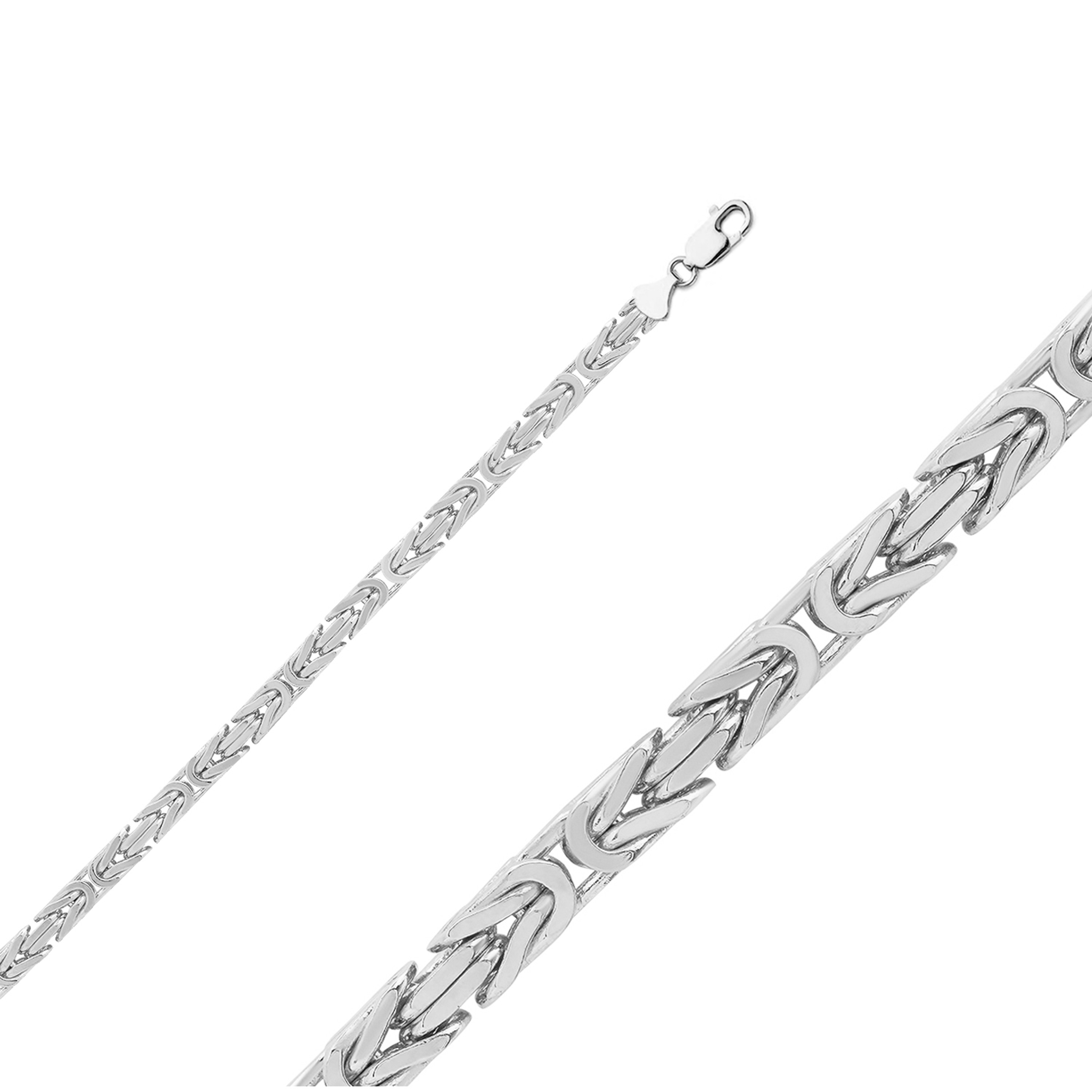 14k White Gold (Nickel Free) 4.0 Mm Byzantine Chain 16 Inches 14k White Gold (Nickel Free) 4.0 Mm Byzantine Chain 16 Inches