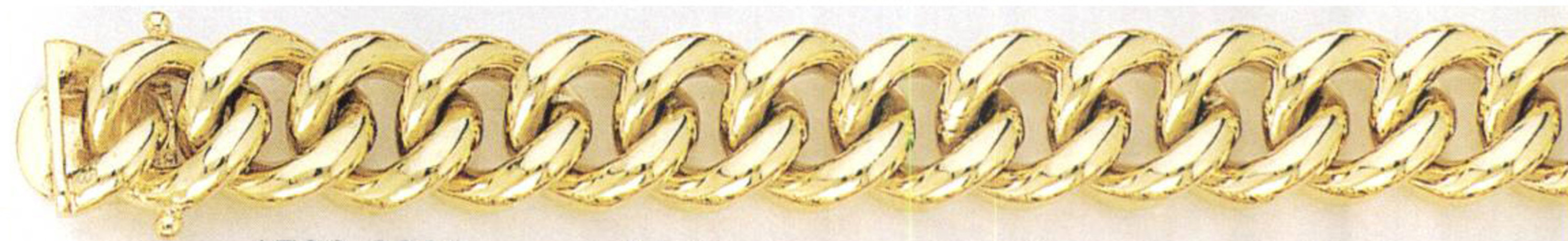 14k Gold Hand Made Bracelet 12mm Wide 7 Inches 14k Gold Hand Made Bracelet 12mm Wide 7 Inches