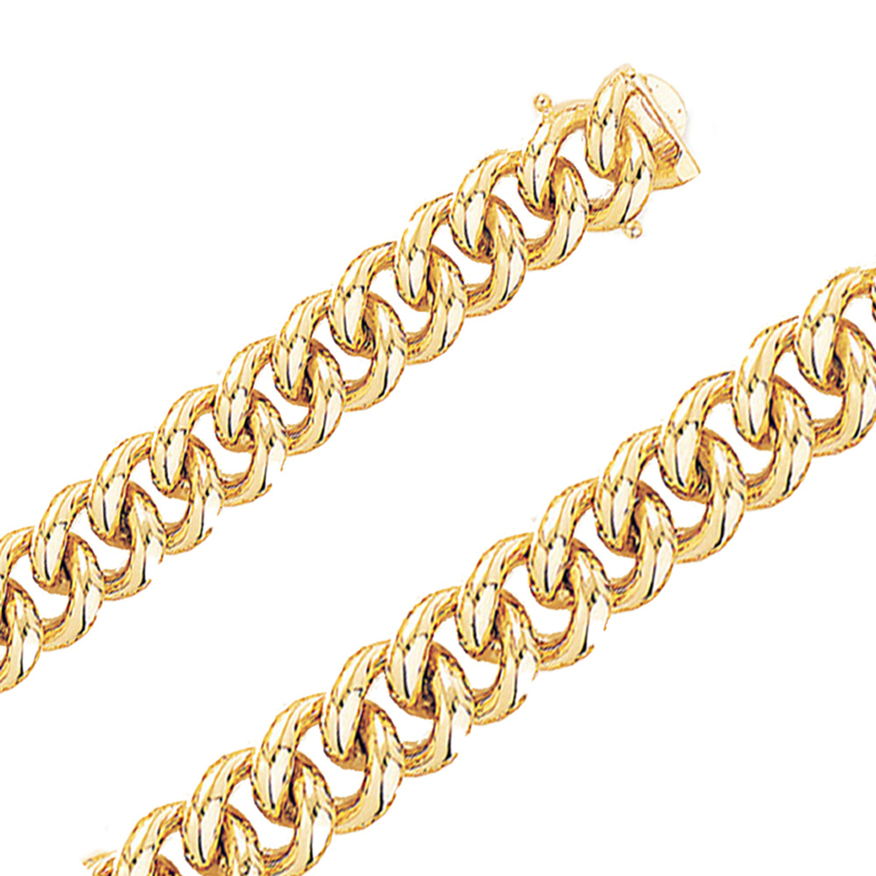 14k Gold Handmade Cuban Link Chain 13mm Wide 30 Inches 14k Gold Handmade Cuban Link Chain 13mm Wide 30 Inches
