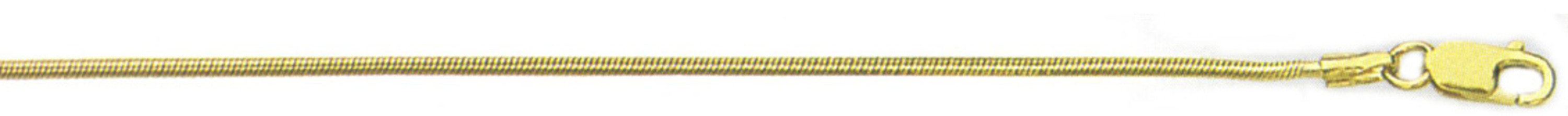 14k Gold 1.0mm (diamond Cut) Snake Chain 18" 14k Gold 1.0mm (diamond Cut) Snake Chain 18"