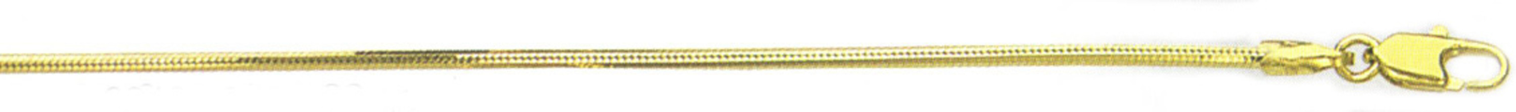 14k Gold 1.3mm (diamond Cut) Snake Chain 22" 14k Gold 1.3mm (diamond Cut) Snake Chain 22"