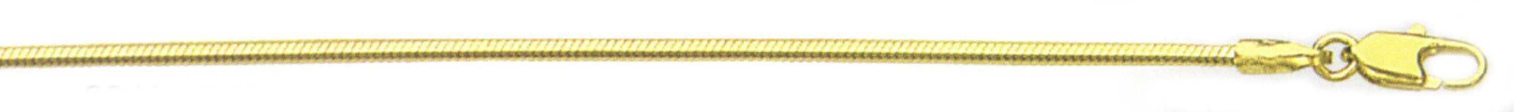 14k Gold 1.5mm (diamond Cut) Snake Chain 18" 14k Gold 1.5mm (diamond Cut) Snake Chain 18"