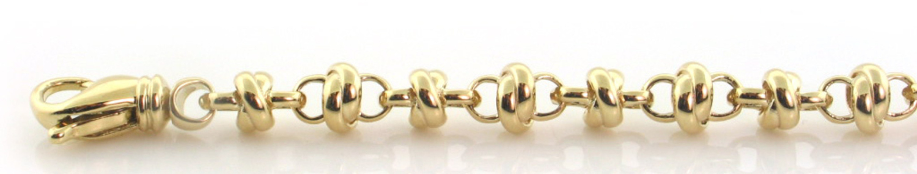 18k Yellow Gold Hand Made Love Knot Chain 5.5mm 22 Inches 18k Yellow Gold Hand Made Love Knot Chain 5.5mm 22 Inches