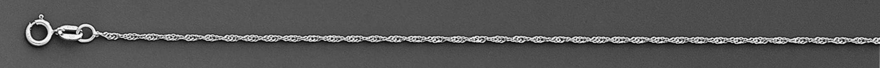 14k White Gold "Nickel Free" 1mm Singapore Chain 20" 14k White Gold "Nickel Free" 1mm Singapore Chain 20"