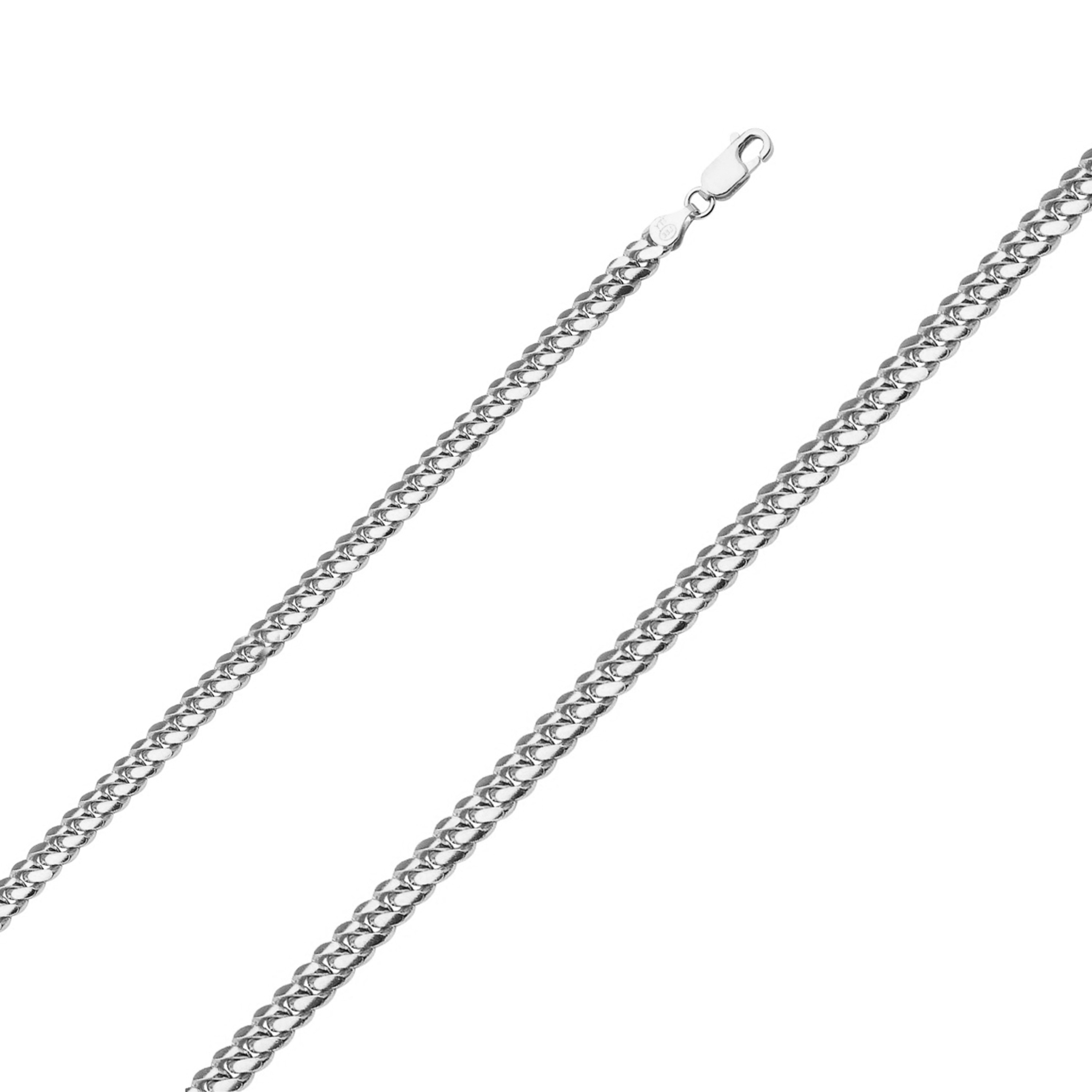 14k White Gold Miami Cuban Chain 5.0mm 16 Inches 14k White Gold Miami Cuban Chain 5.0mm 16 Inches