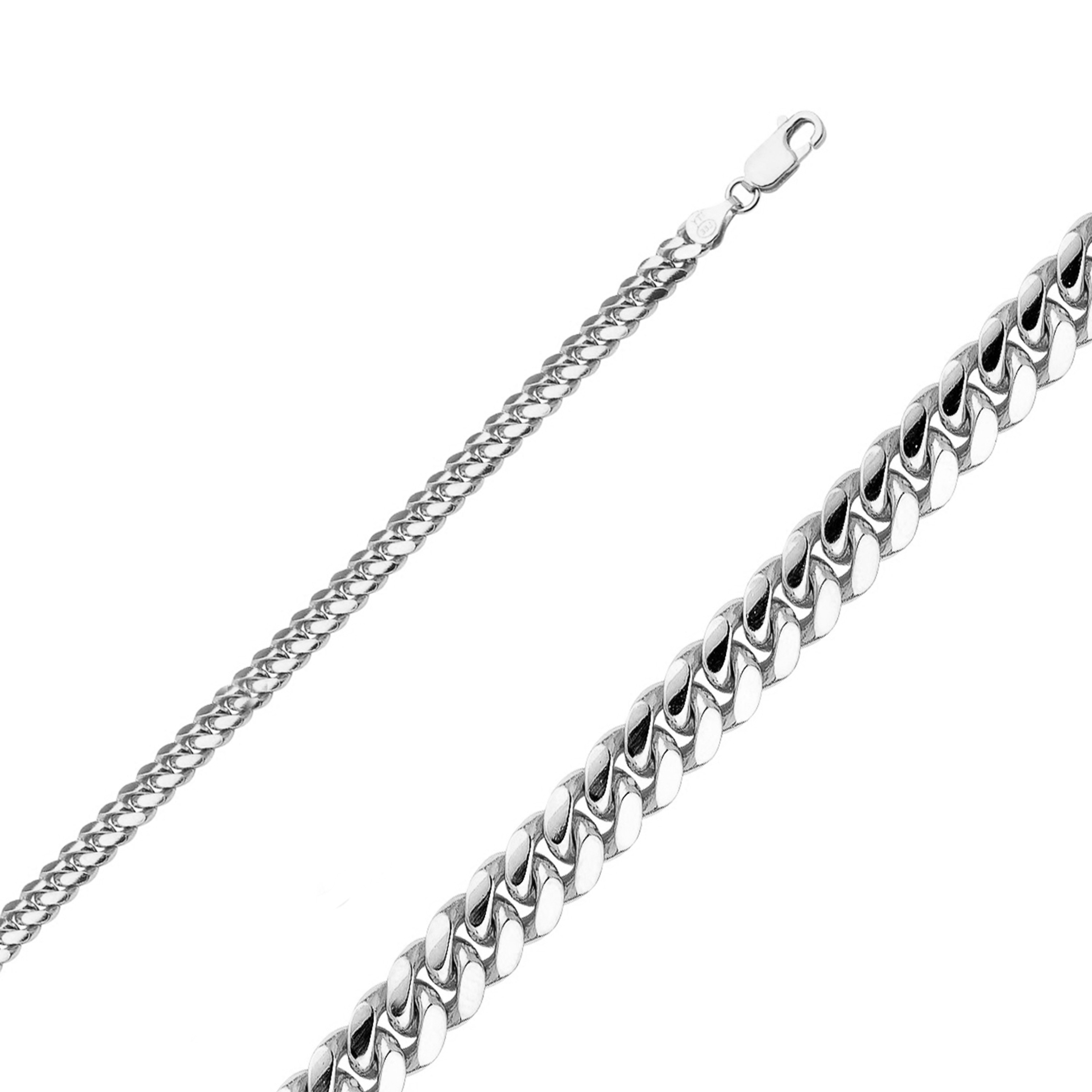 14k White Gold Miami Cuban Chain 6.0mm 18 Inches 14k White Gold Miami Cuban Chain 6.0mm 18 Inches