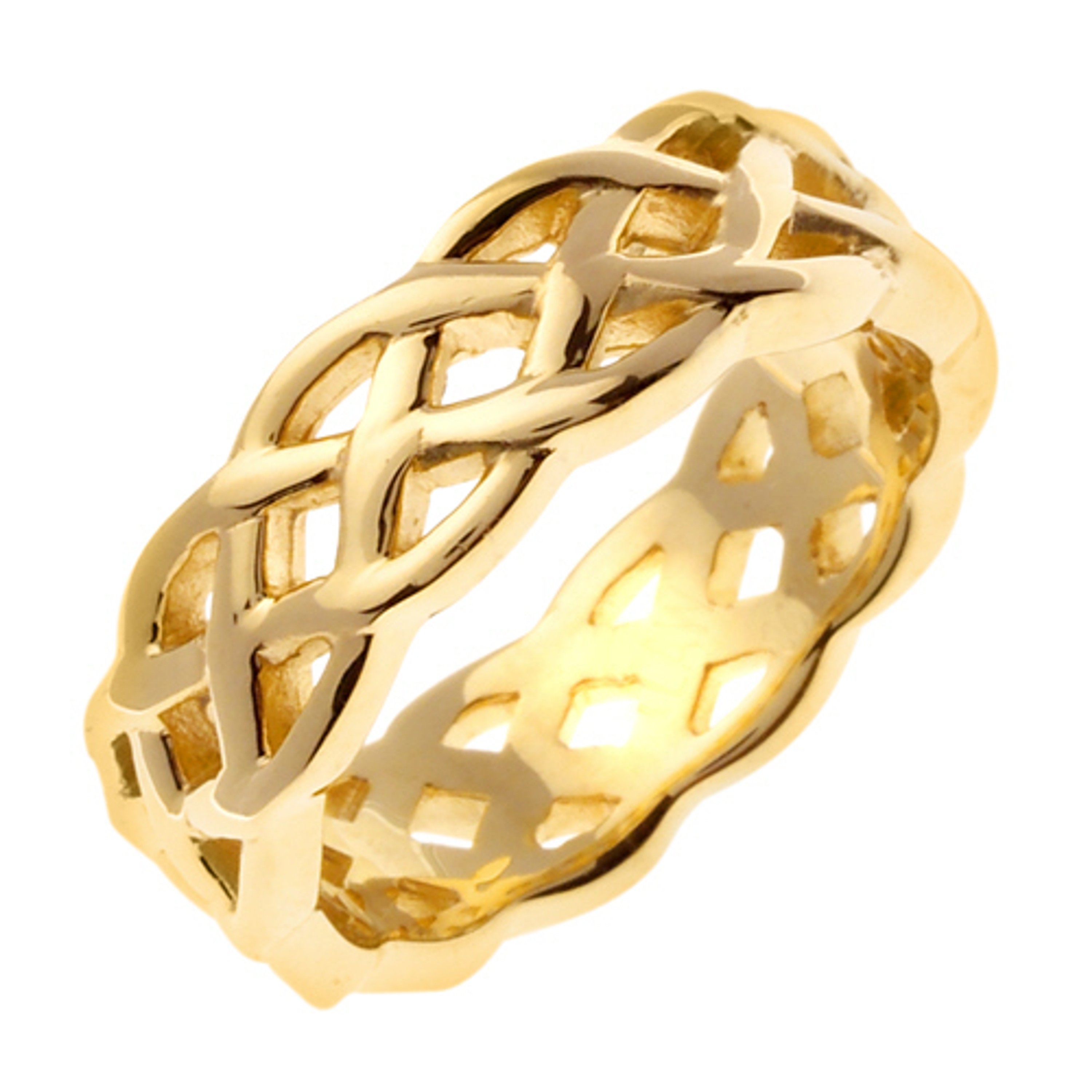 18k Yellow Gold 7.0mm Cut Out Celtic Wedding Band 18k Yellow Gold 7.0mm Cut Out Celtic Wedding Band