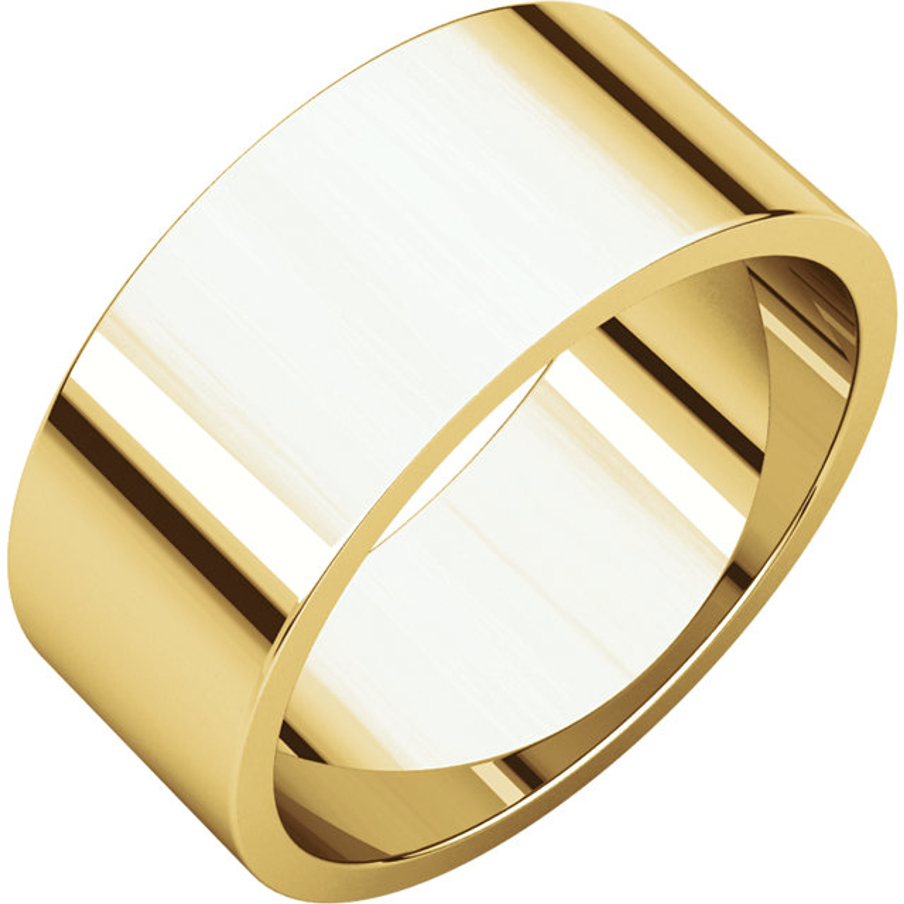 18k Yellow Gold 8mm High Polished Classic Flat Wedding Band 18k Yellow Gold 8mm High Polished Classic Flat Wedding Band