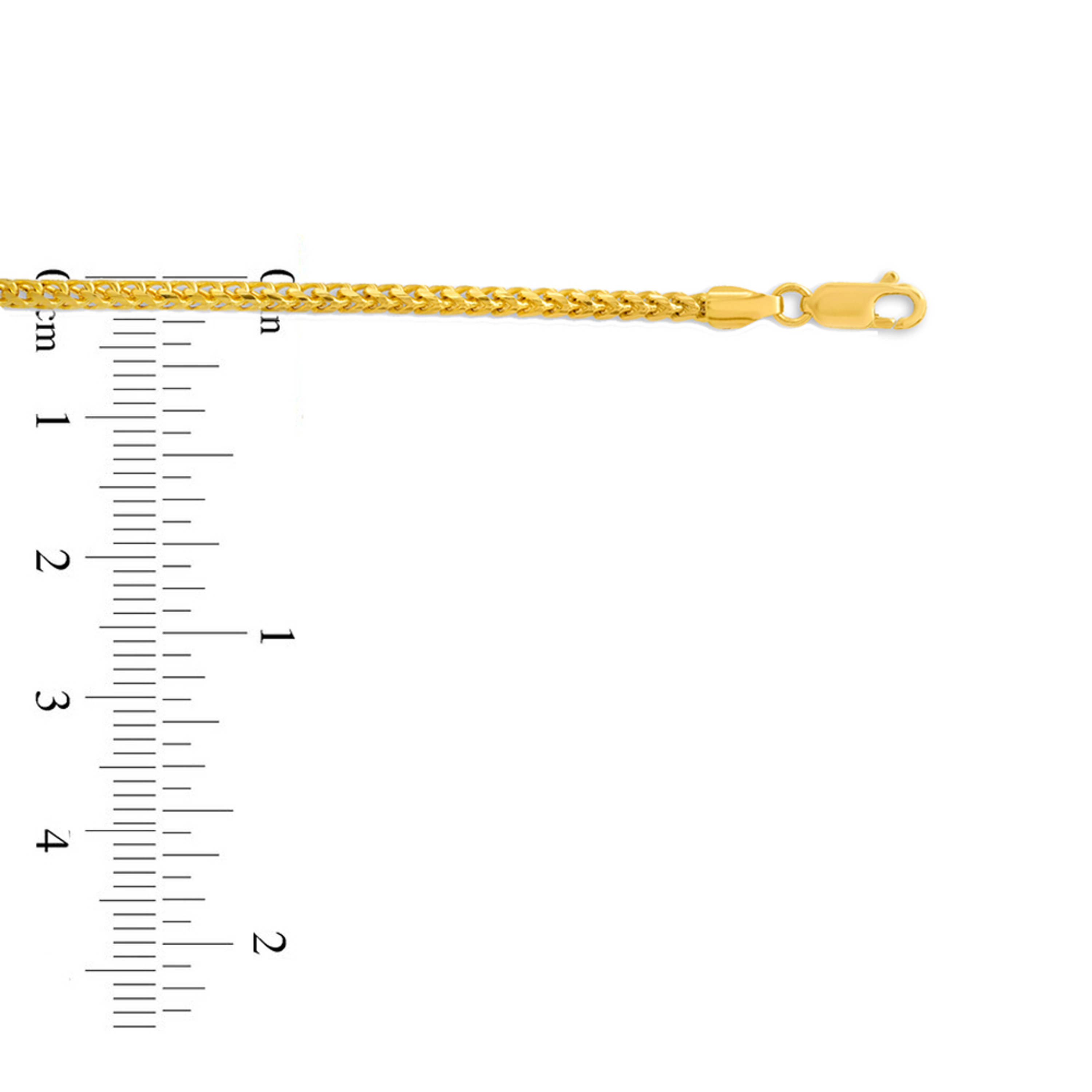 14k Gold 1.2mm Diamond Cut  Franco Chain 16 Inch 14k Gold 1.2mm Diamond Cut  Franco Chain 16 Inch