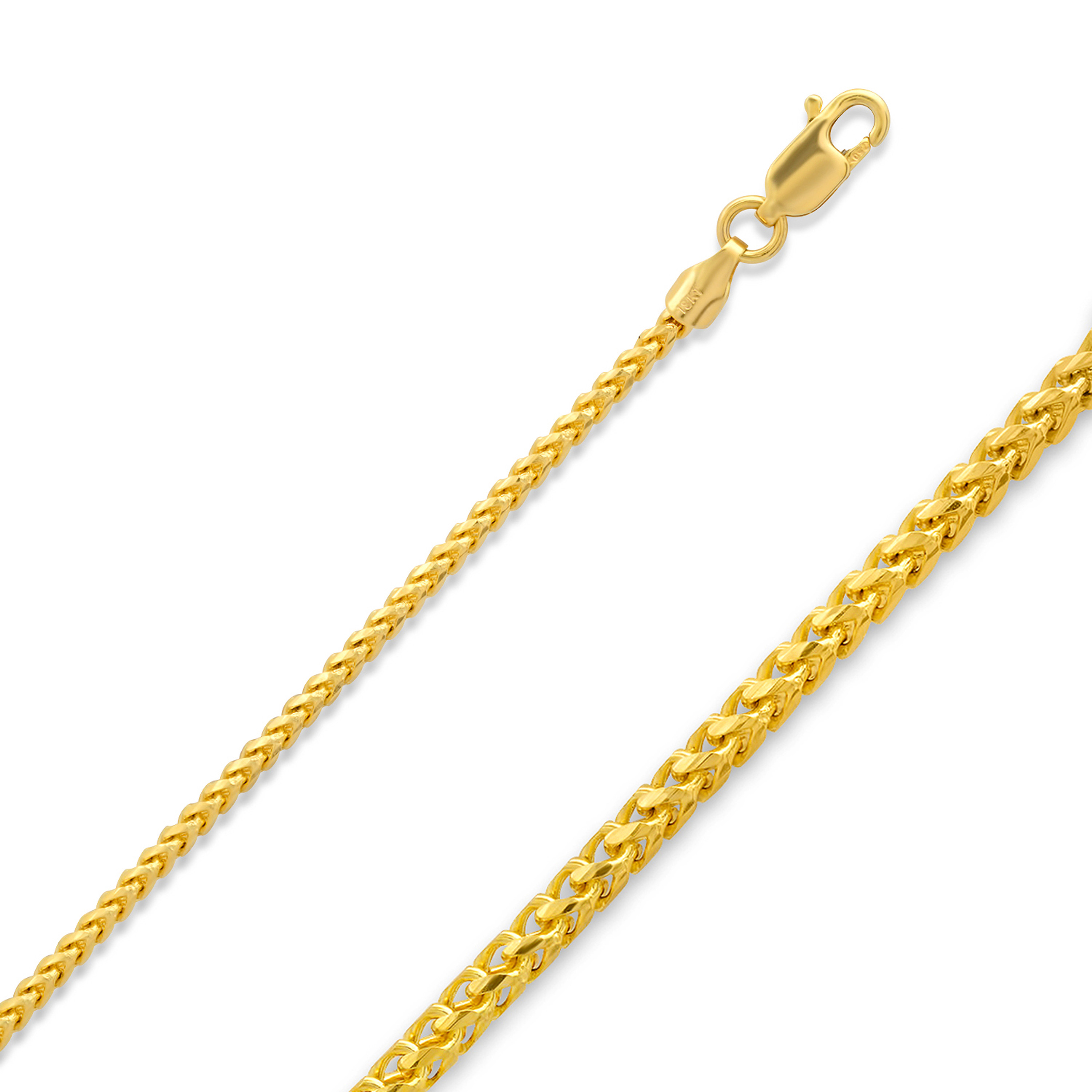 14k Gold 1.5mm Diamond Cut Franco Chain 20 Inches 14k Gold 1.5mm Diamond Cut Franco Chain 20 Inches