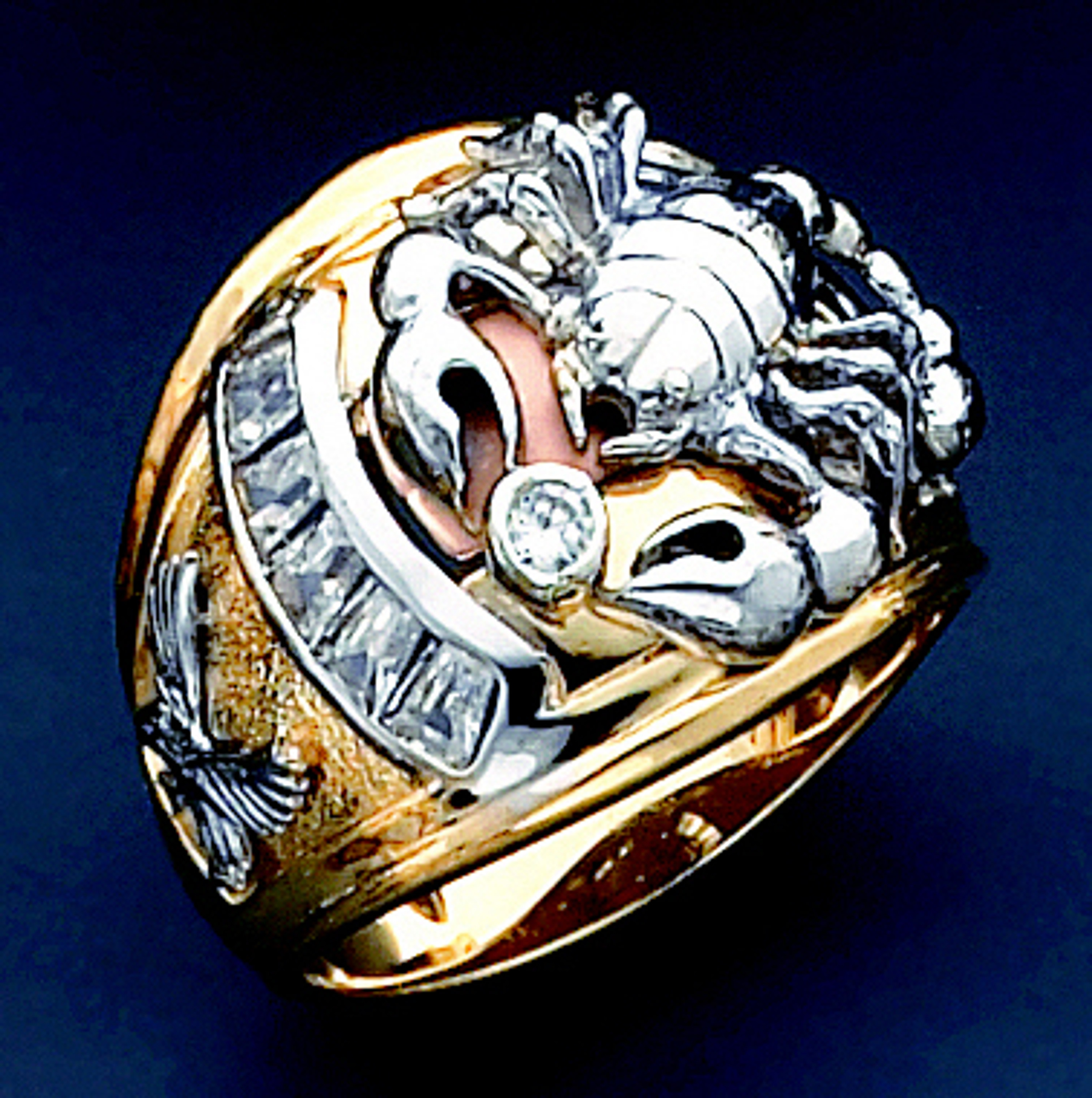 14k Gold 18mm Tri Color Scorpion Ring 14k Gold 18mm Tri Color Scorpion Ring