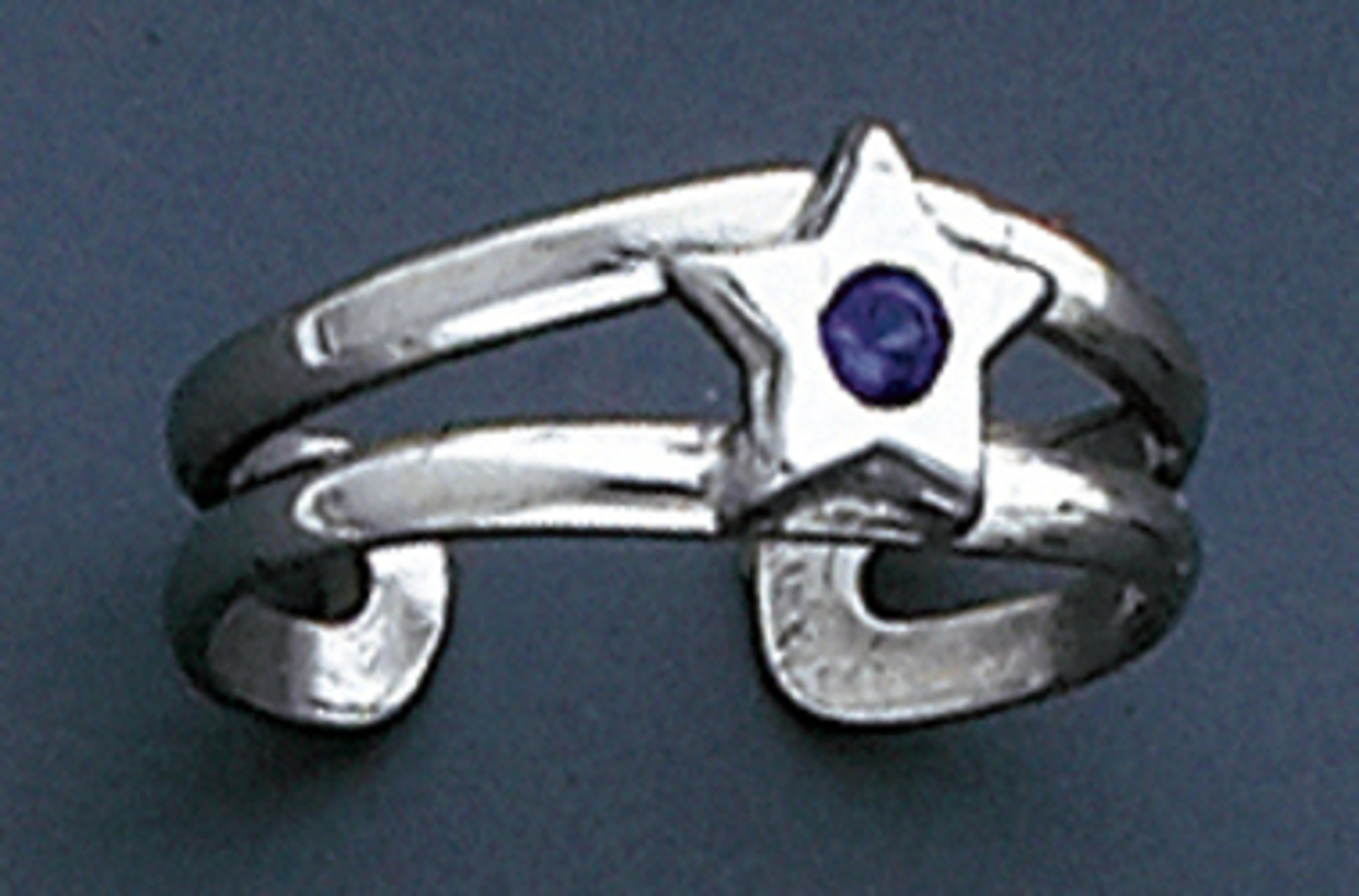 14k White Gold Star Toe Ring 14k White Gold Star Toe Ring