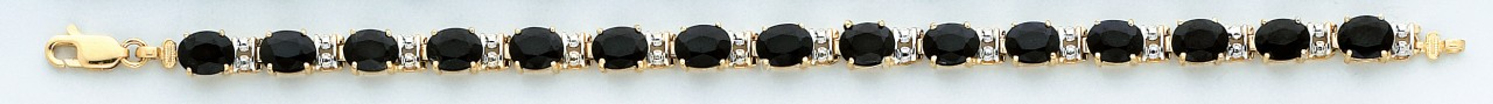 14k Yellow Gold 6mm Black Onyx Bracelet 7 Inches 14k Yellow Gold 6mm Black Onyx Bracelet 7 Inches