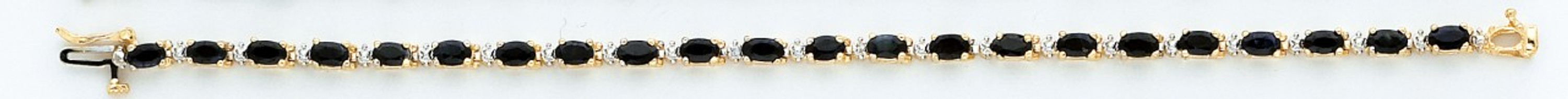 14k Yellow Gold 3.9mm Sapphire Bracelet 7 Inches 14k Yellow Gold 3.9mm Sapphire Bracelet 7 Inches