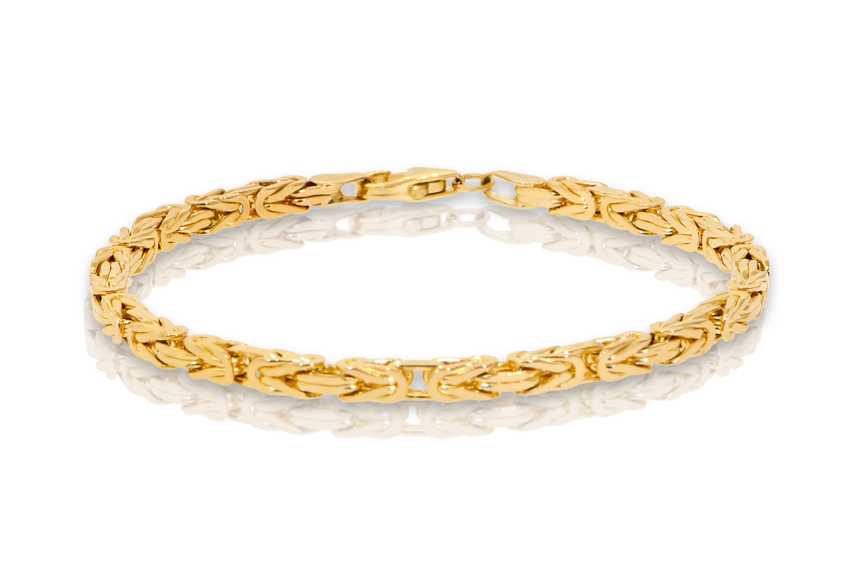 14k Gold 4.0mm Byzantine Chain 7 Inches 14k Gold 4.0mm Byzantine Chain 7 Inches