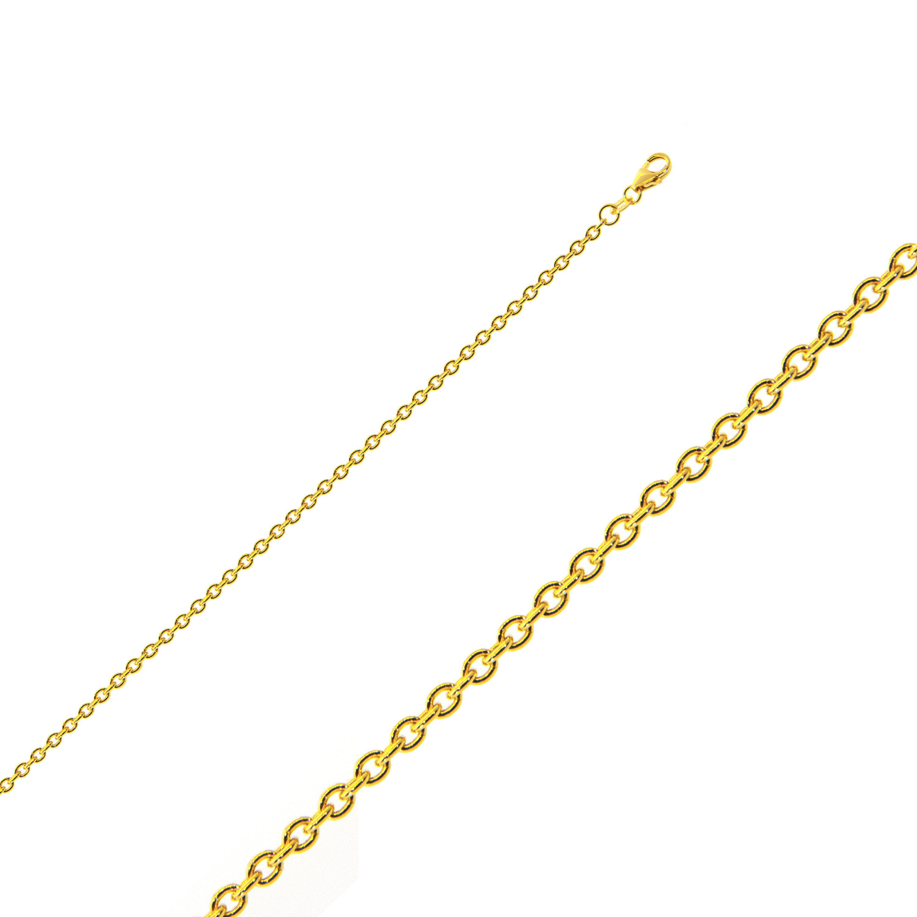 18k Yellow Gold Rolo (cable) Link Chain, 1.4mm 20 Inches 18k Yellow Gold Rolo (cable) Link Chain, 1.4mm 20 Inches