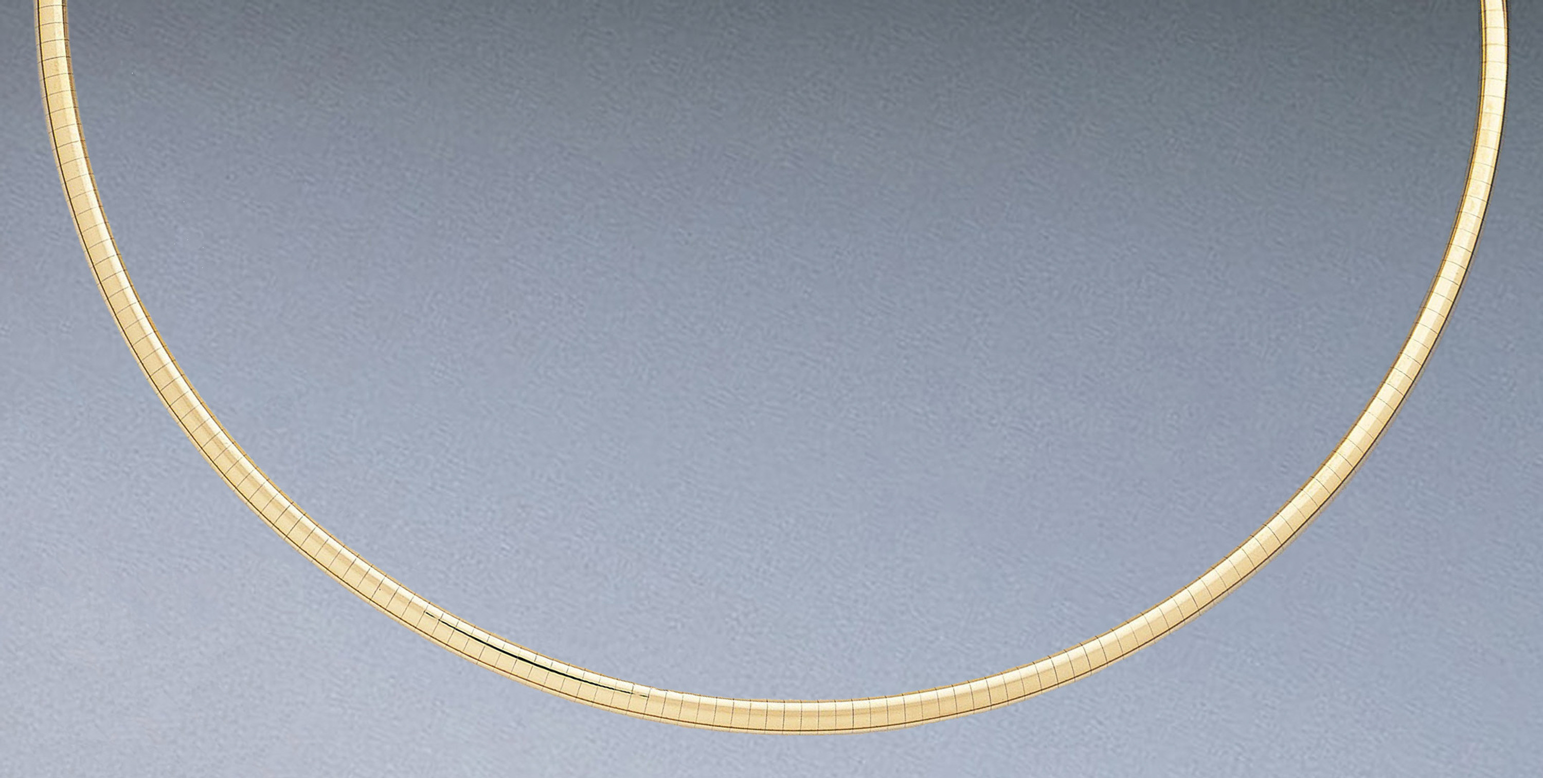 18k Yellow Gold 4mm Domed Omega Necklace 18 Inches 18k Yellow Gold 4mm Domed Omega Necklace 18 Inches