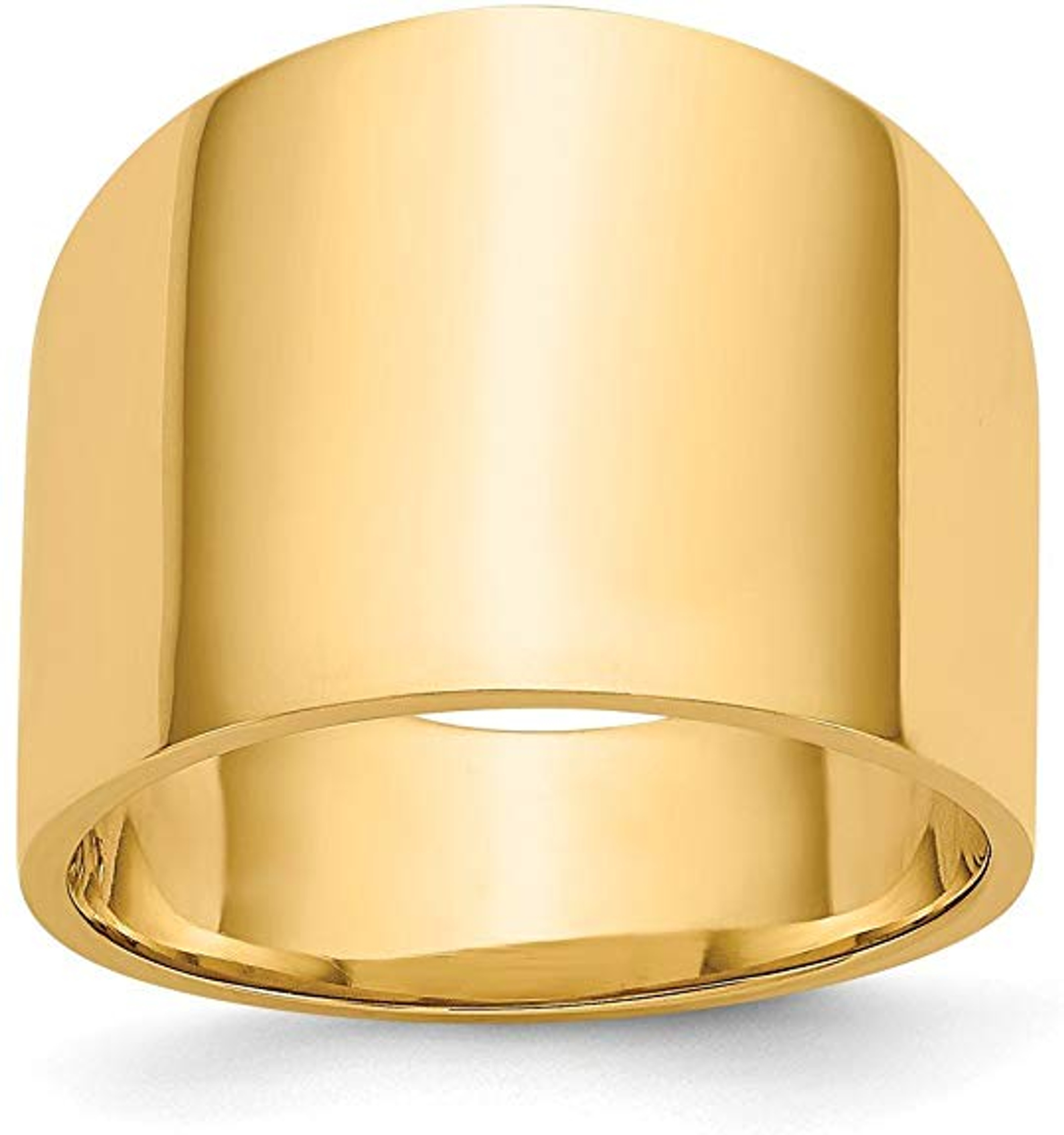 14k Yellow Gold 17mm Cigar Band Ring 14k Yellow Gold 17mm Cigar Band Ring