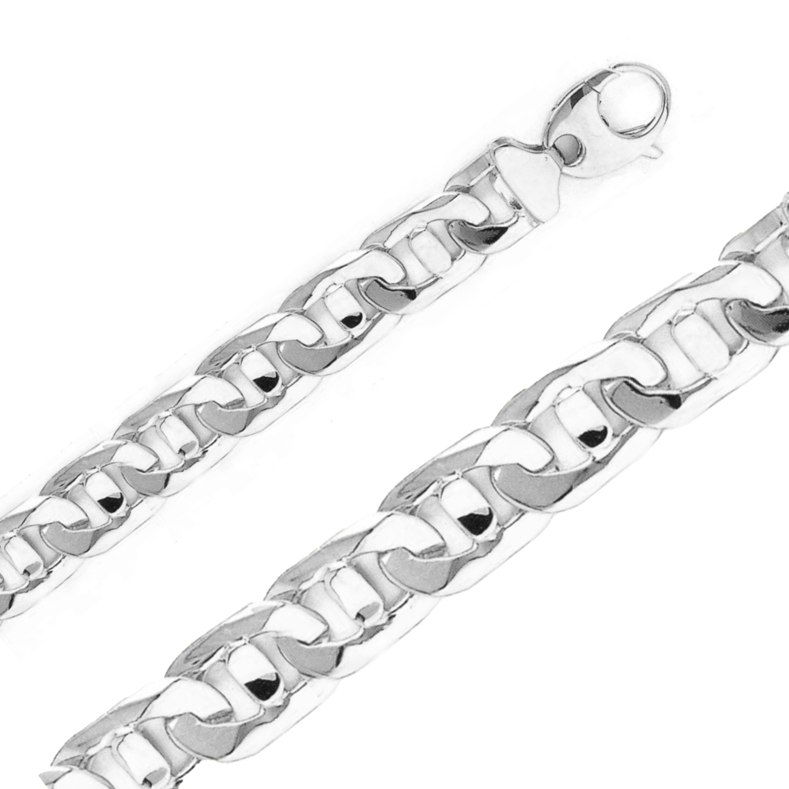 Sterling Silver Hand Made Chain 13.6mm And 20"
