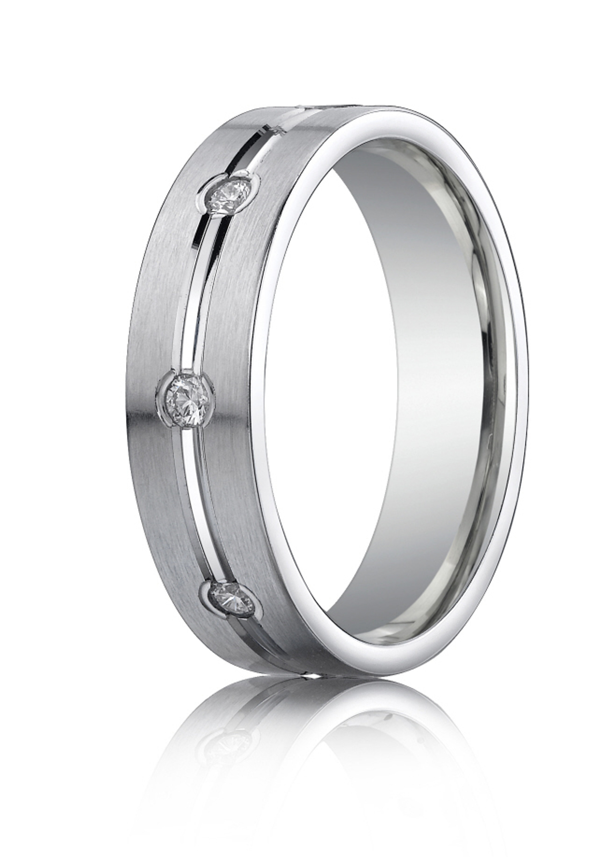 14k White Gold Diamond Wedding Band 6mm .12ct Diamond 14k White Gold Diamond Wedding Band 6mm .12ct Diamond