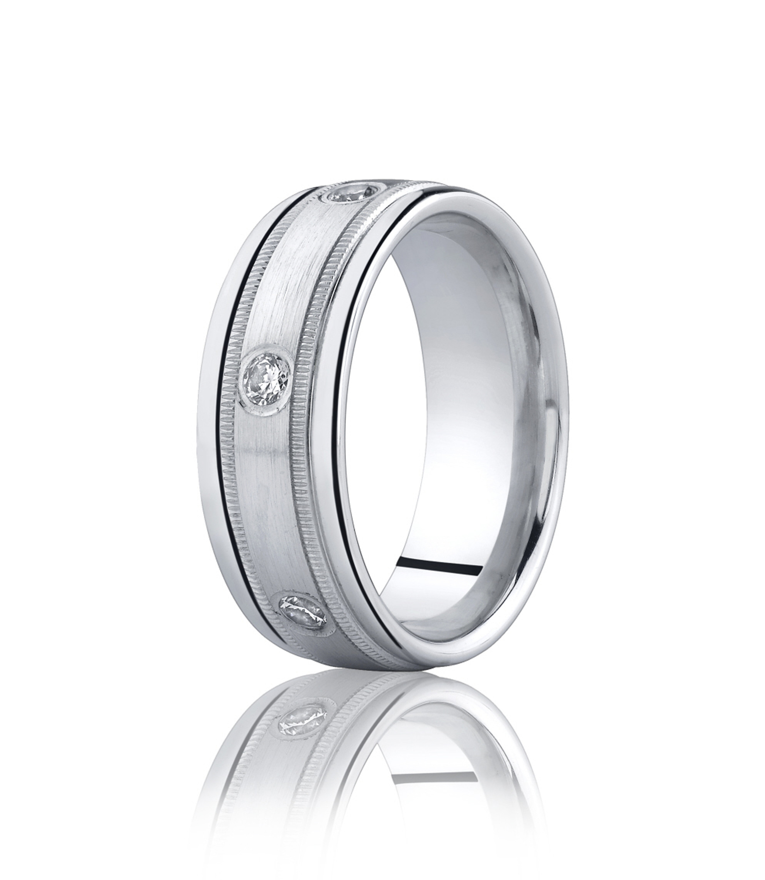 18k White Gold Diamond Wedding Band 6mm 0.12CT 18k White Gold Diamond Wedding Band 6mm 0.12CT