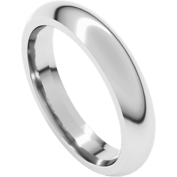 4mm 950  Platinum Comfort Fit Wedding Band