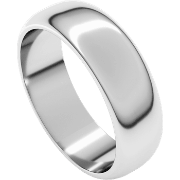 950 Platinum 6.00mm Traditional High Polished Wedding Band