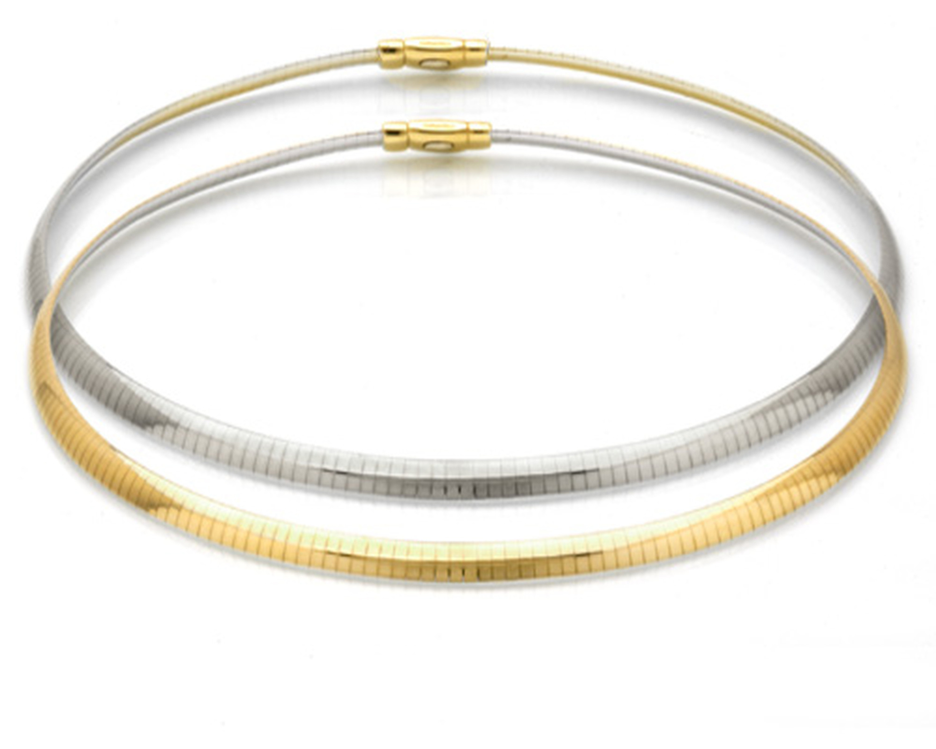 14k Reversible Omega Necklace 8mm  16 Inches 14k Reversible Omega Necklace 8mm  16 Inches