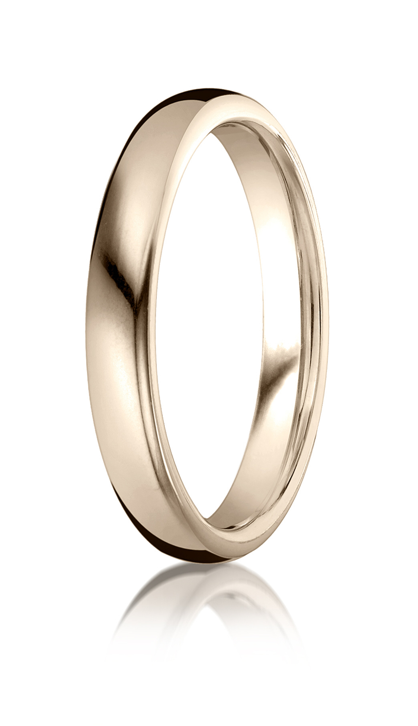 18k Rose Gold High Polished Benchmark Euro Domed Comfort Fit Band 3.5mm. 18k Rose Gold High Polished Benchmark Euro Domed Comfort Fit Band 3.5mm.