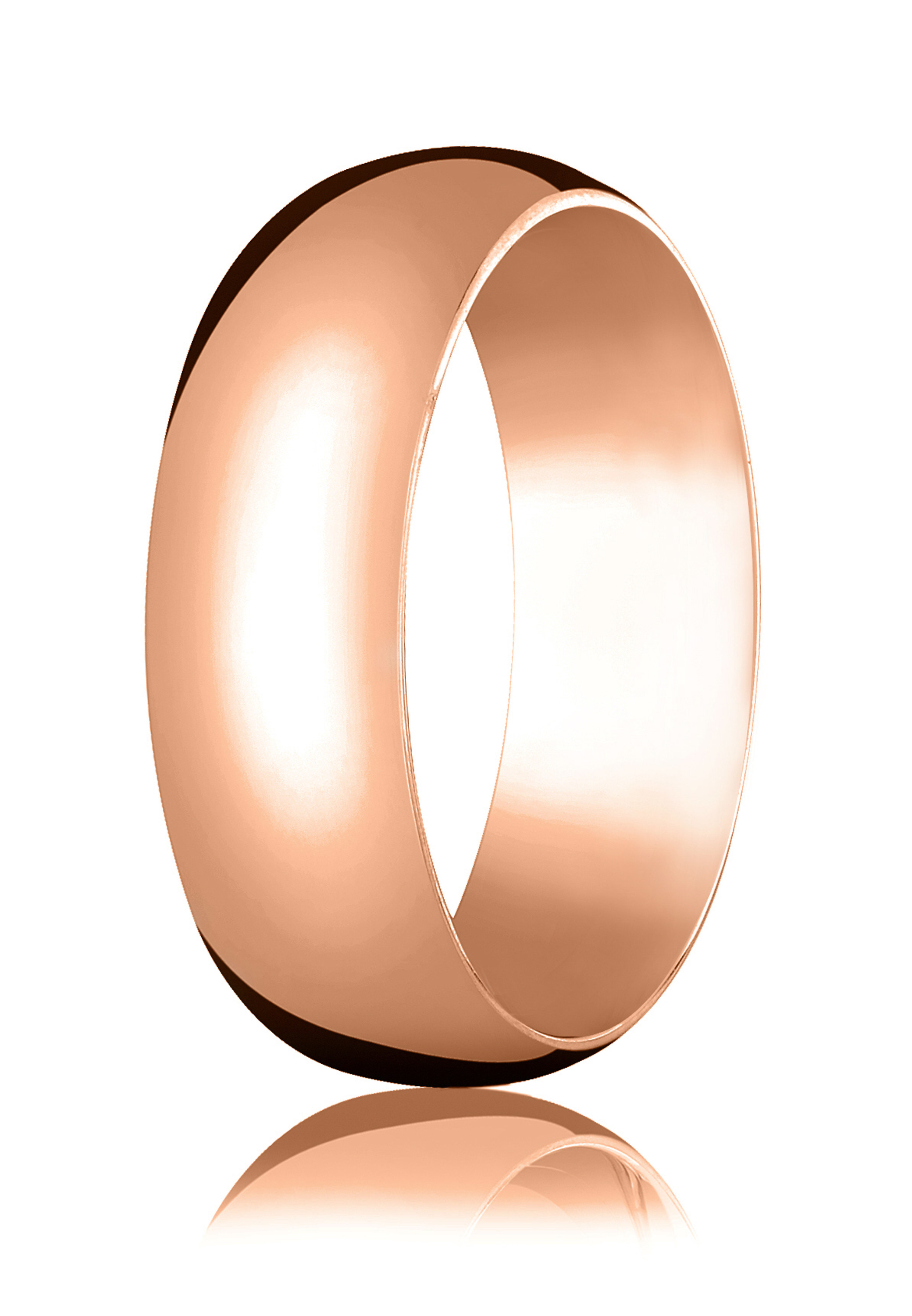 18k Rose Gold 7mm High Polished Comfort Fit Wedding Band 18k Rose Gold 7mm High Polished Comfort Fit Wedding Band