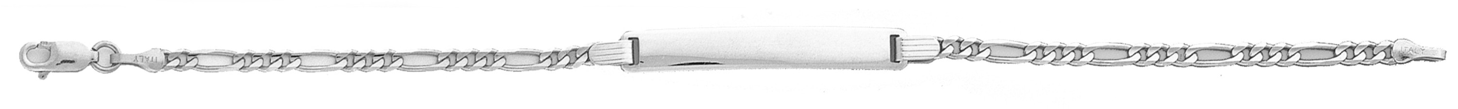 14k White Gold 5.5mm Italian Id Bracelet 7 Inches 14k White Gold 5.5mm Italian Id Bracelet 7 Inches