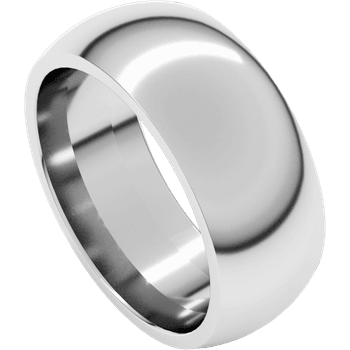 8mm 950 Platinum Comfort Fit High Polished Wedding Band