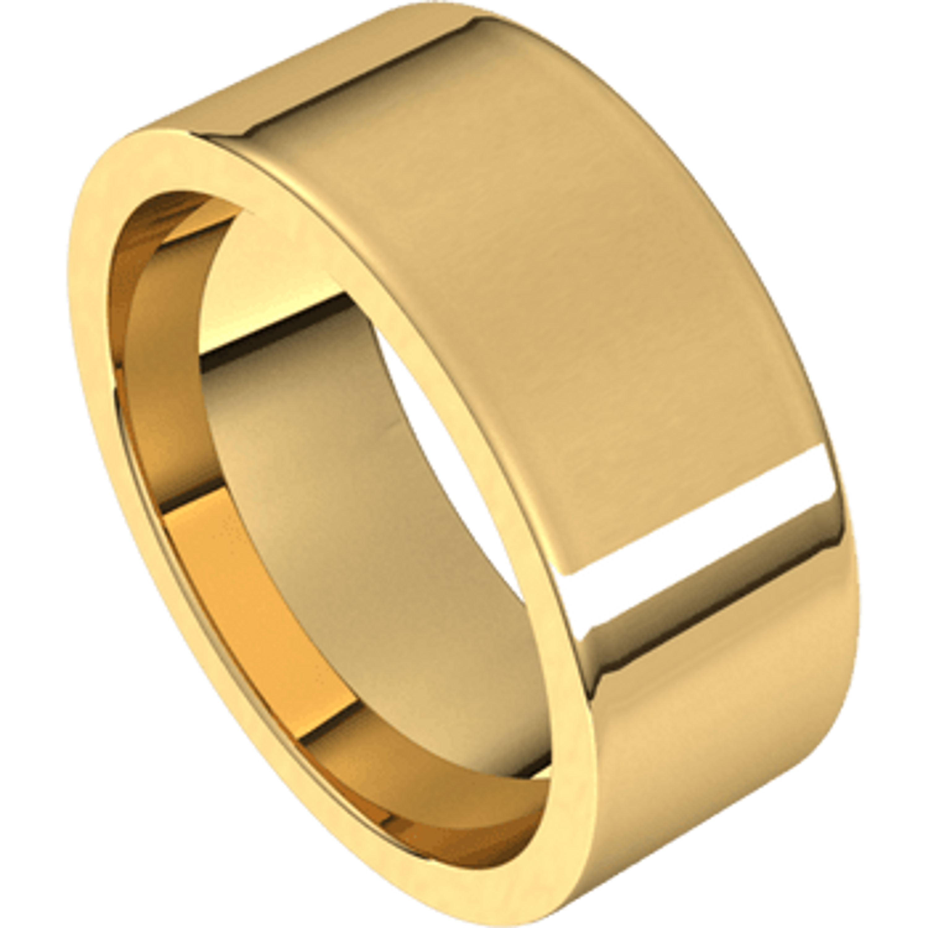 14K Gold 8mm High Polished Flat Comfort Fit Wedding Band 14K Gold 8mm High Polished Flat Comfort Fit Wedding Band