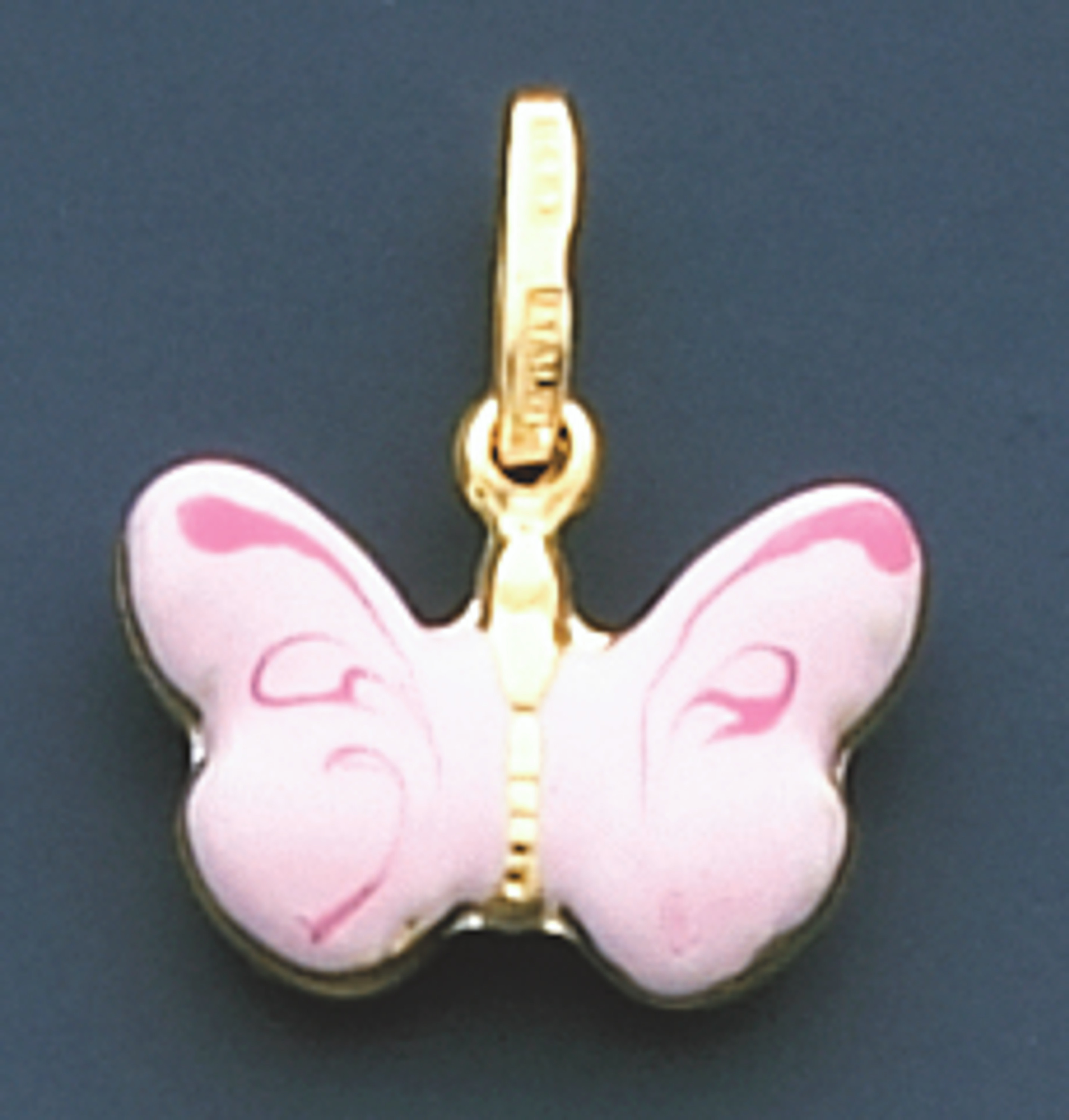 14K Yellow Gold Enamel Butterfly Charm 14K Yellow Gold Enamel Butterfly Charm