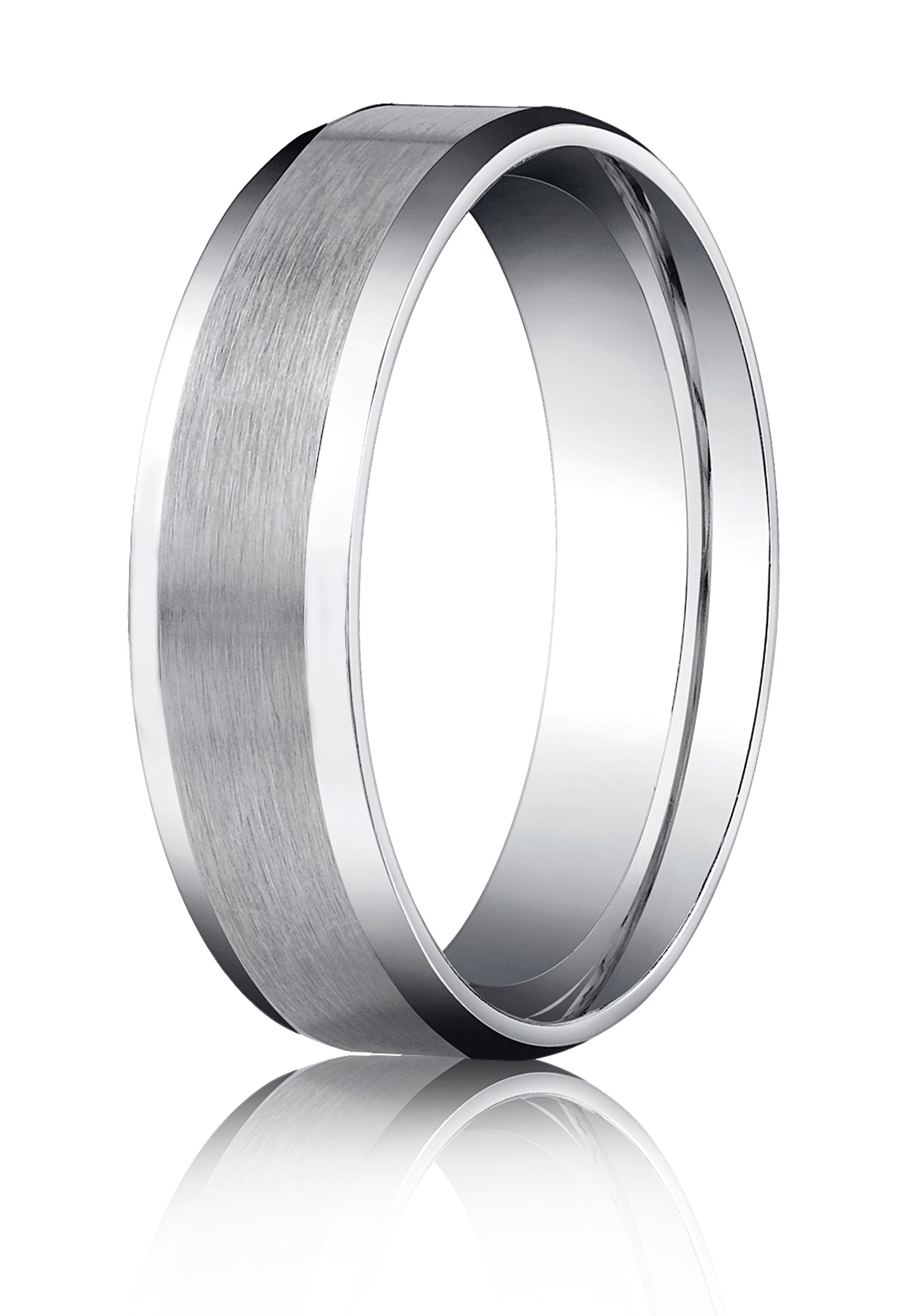 Palladium 6mm Comfort-Fit Satin-Finished with High Polished Beveled Edge Carved Design Band Palladium 6mm Comfort-Fit Satin-Finished with High Polished Beveled Edge Carved Design Band