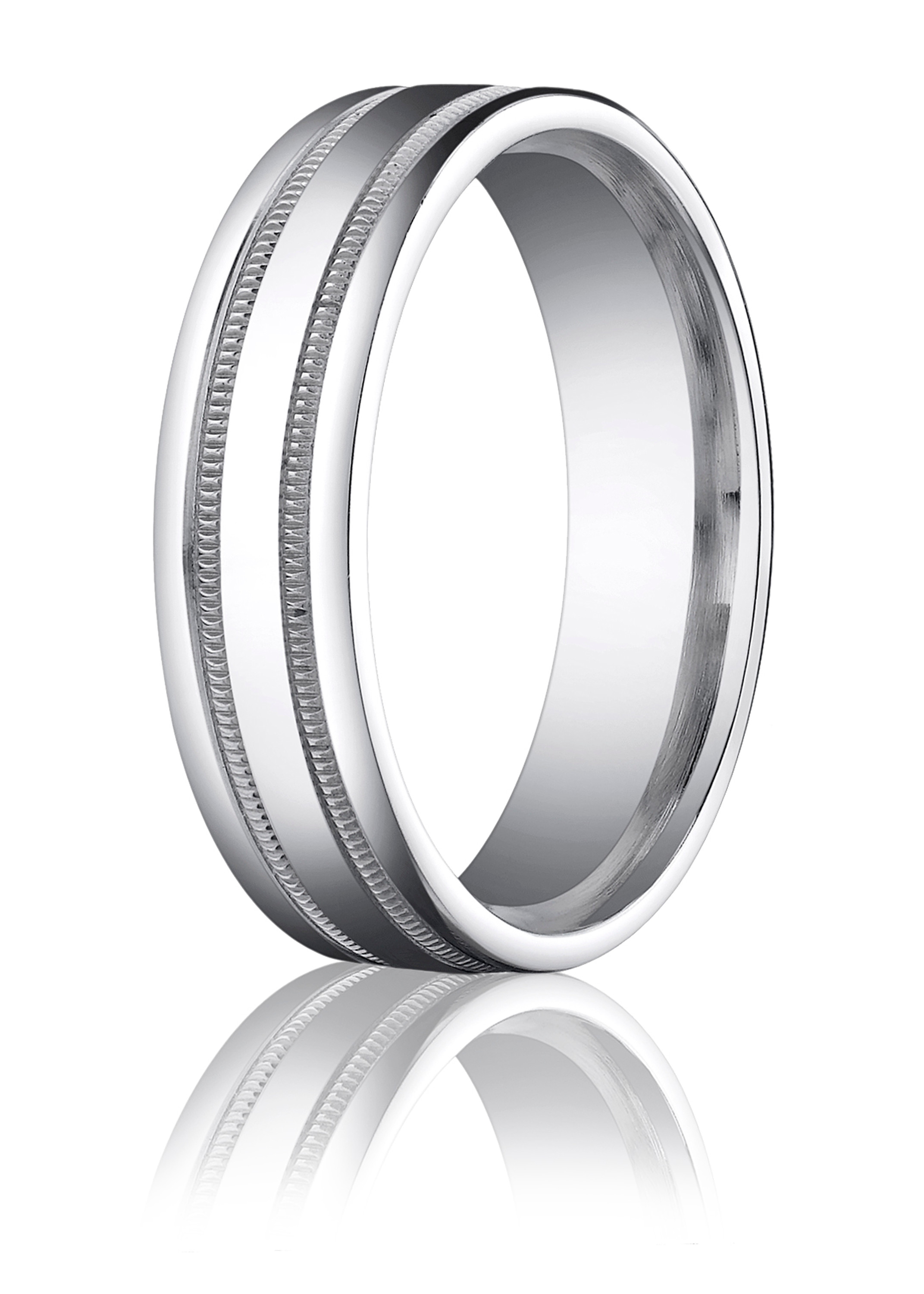 Palladium 6mm Comfort-Fit High Polished with Milgrain Round Edge Carved Design Band Palladium 6mm Comfort-Fit High Polished with Milgrain Round Edge Carved Design Band