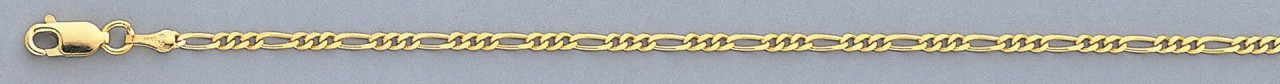 14k Gold 2.5mm Figaro Chain Anklet 9 Inches