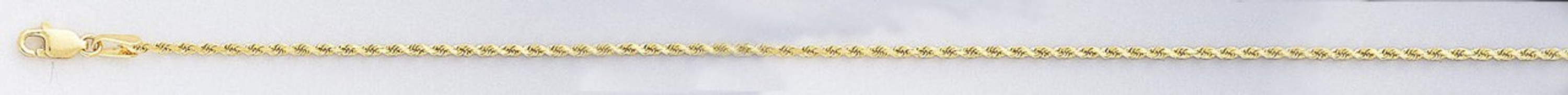 14k Gold 1.0mm Italian Diamond Cut Rope Chain Anklet 9 Inches 14k Gold 1.0mm Italian Diamond Cut Rope Chain Anklet 9 Inches